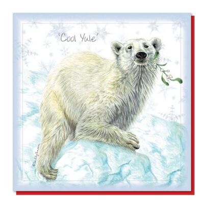 Christmas card, polar bear (SWECX007)