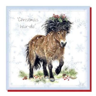 Christmas card, Exmoor pony (SWECX021)