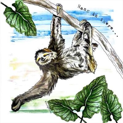 Greetings card, pygmy three-toed sloth (SWESAR002)