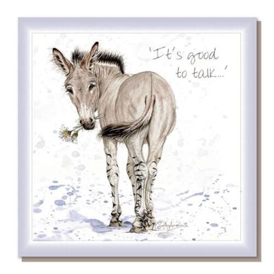 Greetings card, "It's good to talk", African Wild Donkey (SWSEC052)