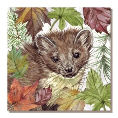 Greetings card, pine marten (SWSJB012)