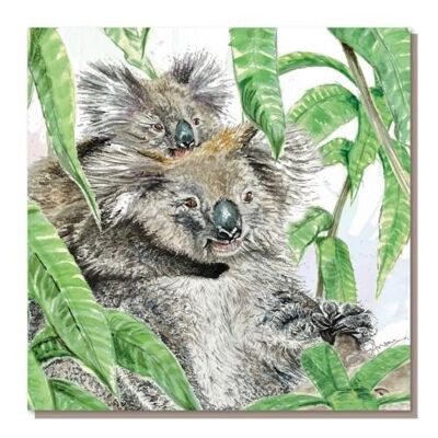 Greetings card, jungle koalas (SWSJB039)
