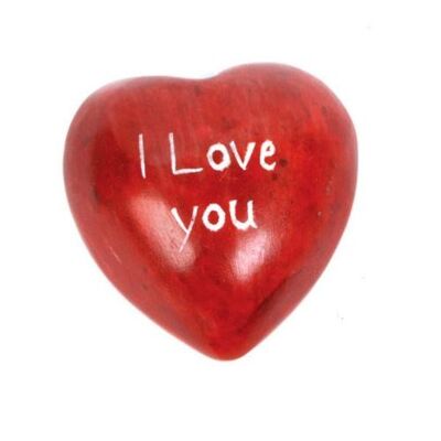 Pebble red heart shape i love you (TAR0167)