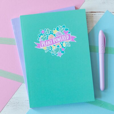 Pflanzenbetriebenes veganes Notebook - A6 (14,8 x 10,5 cm)