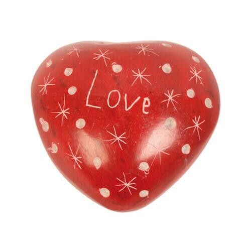 Pebble with stars love RED (TAR14085)