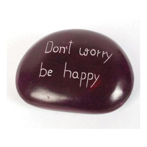 Paperweight purple Don't worry be happy (TAR1415)