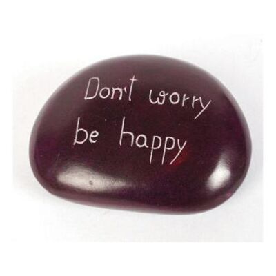 Paperweight purple Don't worry be happy (TAR1415)