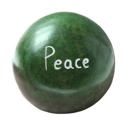 Palewa sentiment pebble, green - Peace (TAR1862)