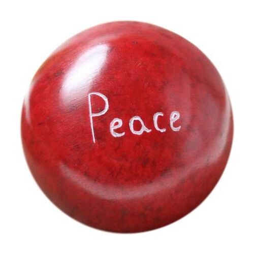 Palewa sentiment pebble, red - Peace (TAR1863)