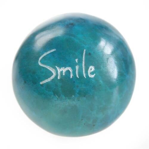 Palewa sentiment pebble, turquoise - Smile (TAR1867)