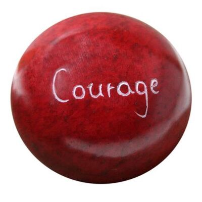 Palewa sentiment pebble, red - Courage (TAR1868)
