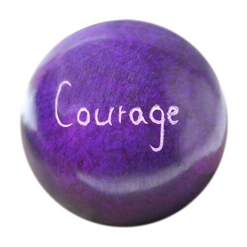 Palewa sentiment pebble, purple - Courage (TAR1869)