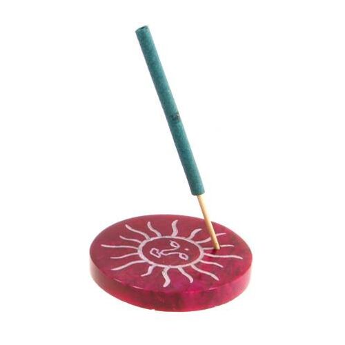 Incense holder, soapstone, sun pink (TAR18700)