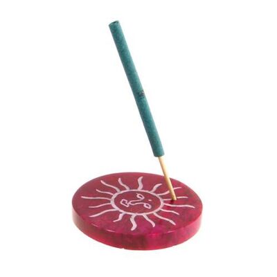Incense holder, soapstone, sun pink (TAR18700)