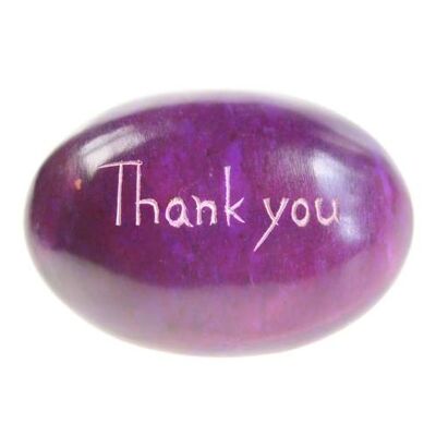 Palewa sentiment pebble, purple - Thank You (TAR1874)