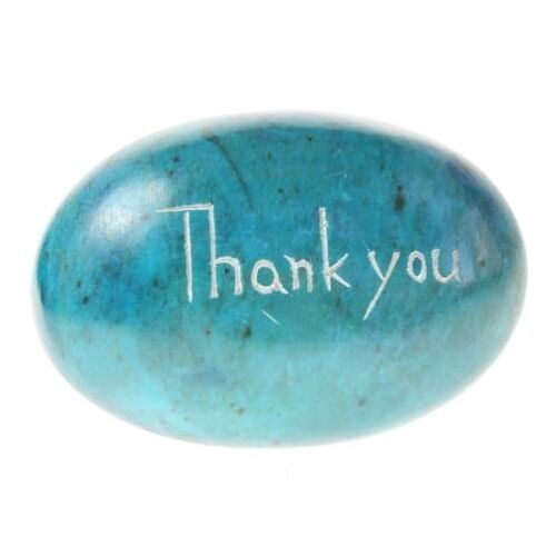 Palewa sentiment pebble, turquoise - Thank You (TAR1875)
