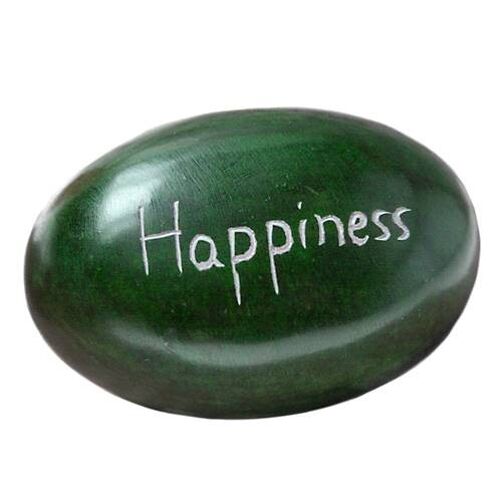Palewa sentiment pebble, green - Happiness (TAR1876)