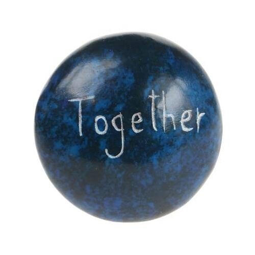 Sentiment pebble round, Together, turquoise (TAR1944)