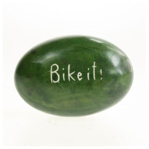 Sentiment pebble oval, Bike it, green (TAR2116)