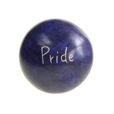 Sentiment pebble round, Pride, blue (TAR2117)