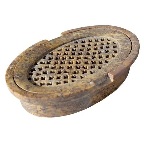 Soap dish, gorara stone, oval (tar2131)