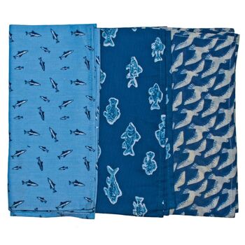 Lot de 3 serviettes, motifs animaliers (TAR2174) 3
