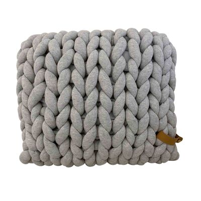 Oreiller épais XXL Cotton Tube, gris clair