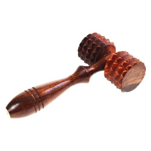 Massager luxurious sheesham wood 2 spiky rollers (TAR2266)