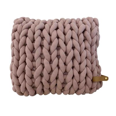 Cuscino grosso XXL Cotton Tube, rosa pallido