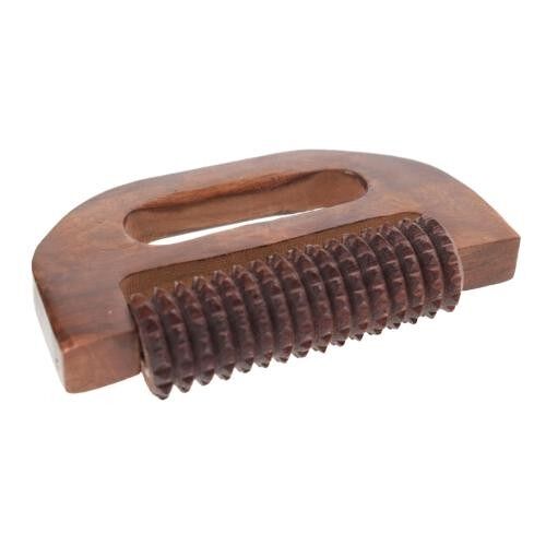 Massager luxurious sheesham wood wide spiky roller 14.5x8.5cm (TAR2268)