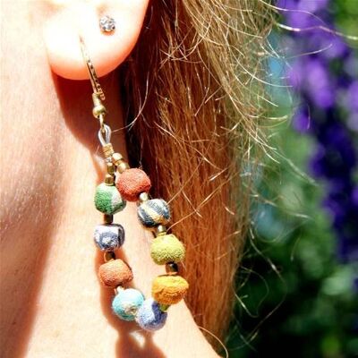 Earrings recycled cotton balls (TARB1706)