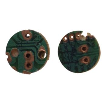 Boucles d'oreilles clous, cercle de circuit imprimé recyclé (TARC1812) 1