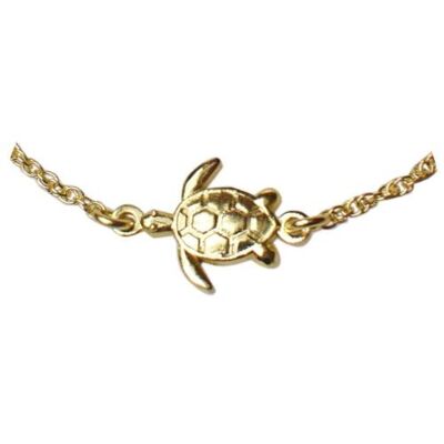 Bracelet with turtle charm, gold colour (TARG003)