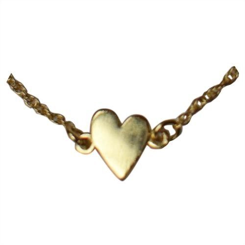 Bracelet with heart charm, gold colour (TARG007)