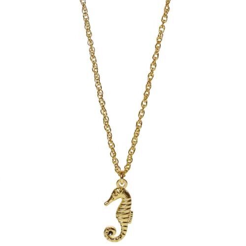 Pendant necklace with seahorse, gold colour (TARG012)