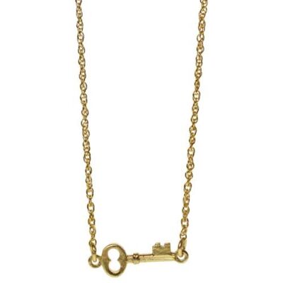 Pendant necklace with key, gold colour (TARG015)