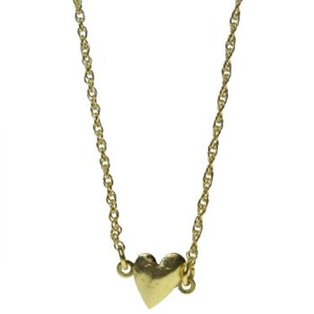 Collier pendentif avec coeur, couleur or (TARG017) 1