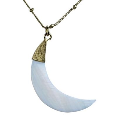 Necklace mother of pearl, crescent moon (TARJ2162)