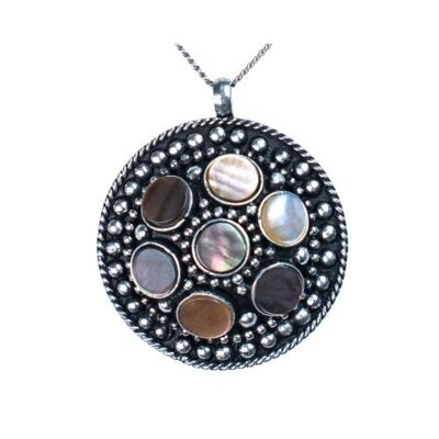 Necklace mother of pearl, 7 stones (TARJ2164)