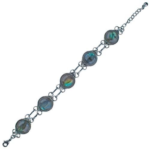 Bracelet 5 labradorite stones (TARJ2166)