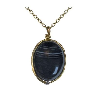 Pendant single stone onyx (TARJ2186)