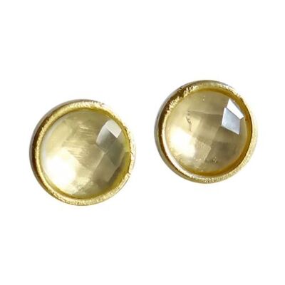 Ear studs clear quartz (TARJ2198)