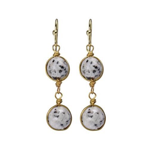 Earrings double drop dalmatian (TARJ2227)