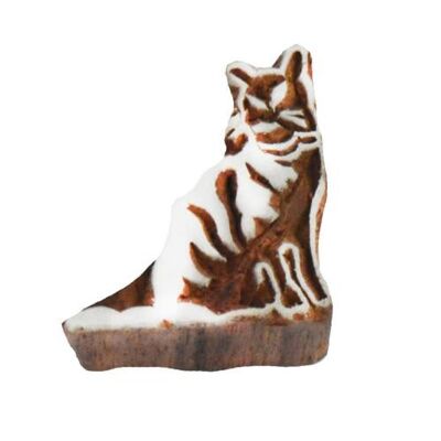 Printing block, Scottish wild cat (TARW37)