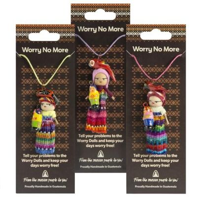 Worry doll necklace, single (WD2004)