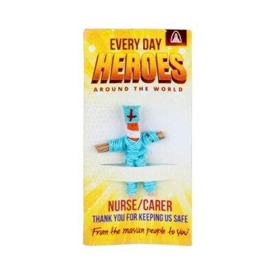 Worry doll mini, frontline worker - nurse/carer (WDH02)