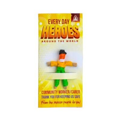 Worry doll mini, frontline worker - community/social worker (WDH03)