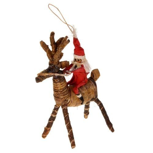 Christmas Tree decoration, Santa on reindeer (Z19700)