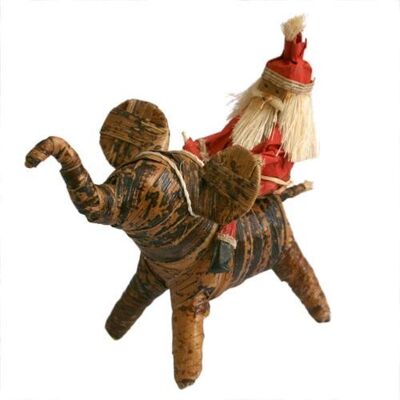 Christmas decoration, Santa on elephant (Z19702)