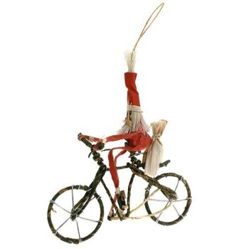 Décoration de sapin de Noël, Père Noël à vélo (Z19705) 1